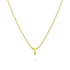 Initials Brick Alphabet Letter Necklace Gold Layered Steel Jewellery